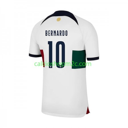 Portogallo Bernardo 10 Maglia Trasferta World Cup 2022 Manica Corta
